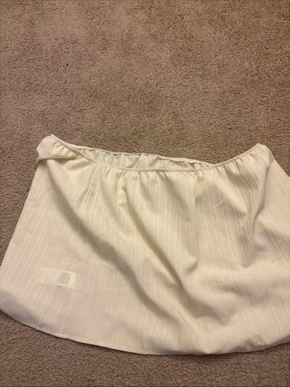 SHEIN Cream Layered High-Low Mini Skirt